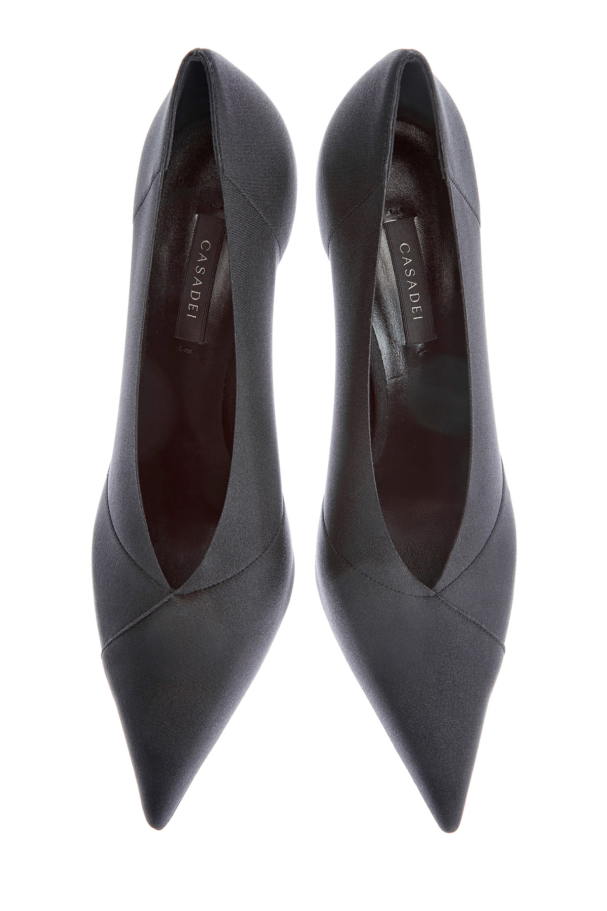 Туфли-лодочки из лайкры с шелковой текстурой и каблуком Delfina CASADEI, цвет черный, размер 37;37.5;38.5;39.5;40;39 - фото 6